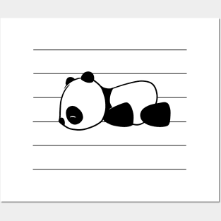 Cute Sleepy Little Kawaii Baby Panda Bear Posters and Art